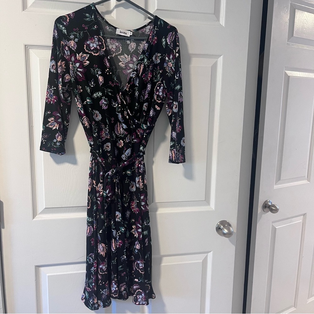 Leota Floral Wrap Dress (M)